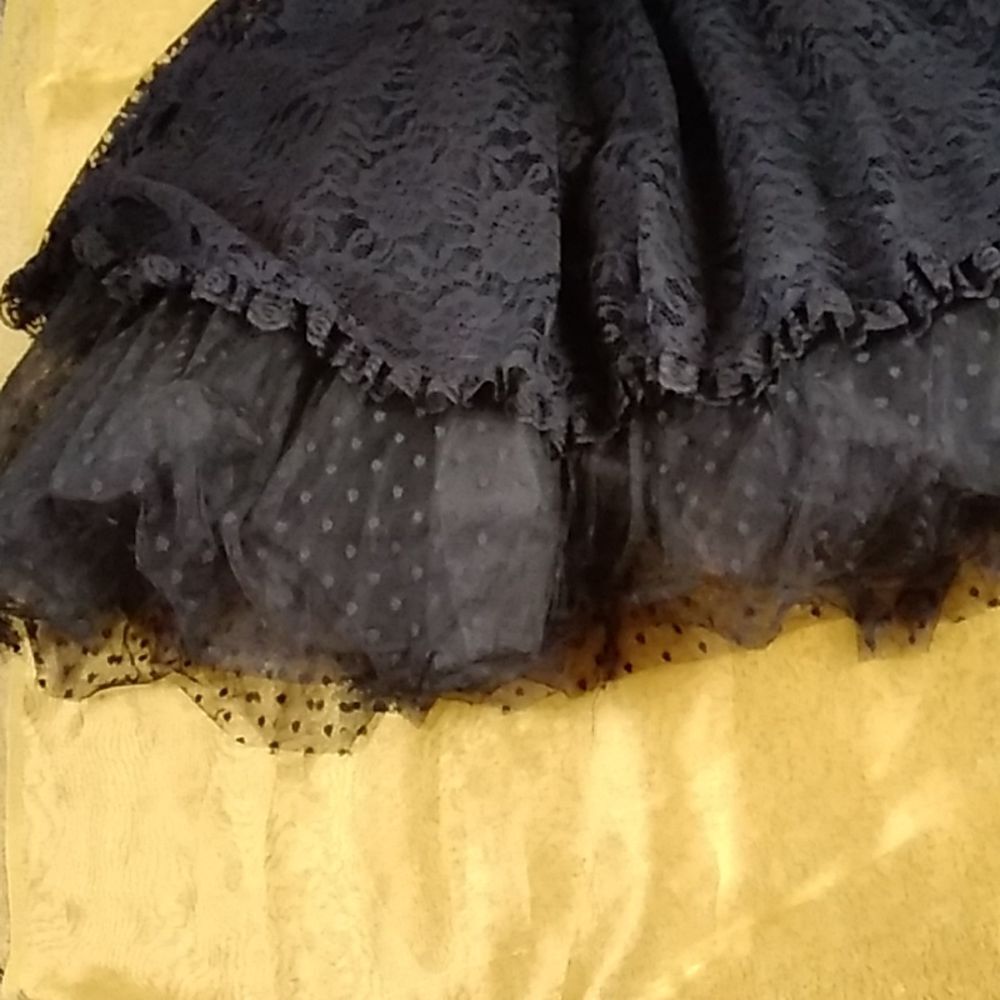 Vintage Black Lace Dress Size S Approximately No Tag - Picture 9 of 11